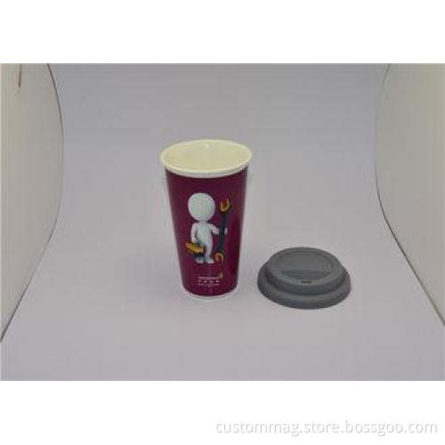13oz Color Changing Ceramic Travel Coffee Mugs , Color Chan